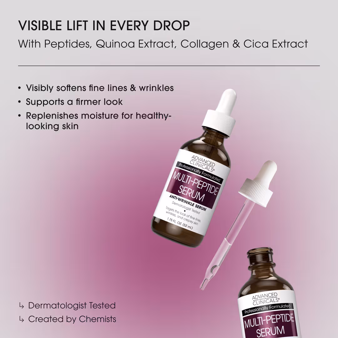Advanced Clinicals  Anti Wrinkle Multi Peptide Face Serum