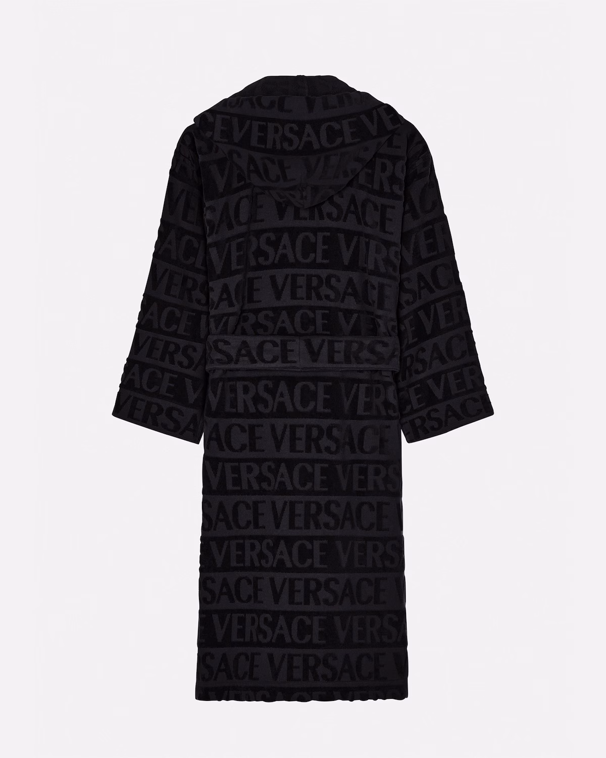 Versace Allover Bathrobe Black
