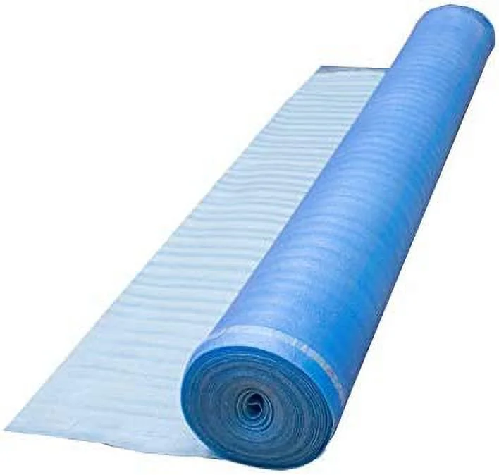 3in1 Vapor Barrier Flooring Underlayment w/Overlap and pre-Attached Tape Strip - Bestlaminate- 2mm - 500sq.ft (Bundle 5 Rolls Each 100 sg.ft.)