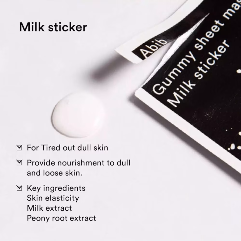 Gummy Sheet Mask Collagen Milk Sticker
