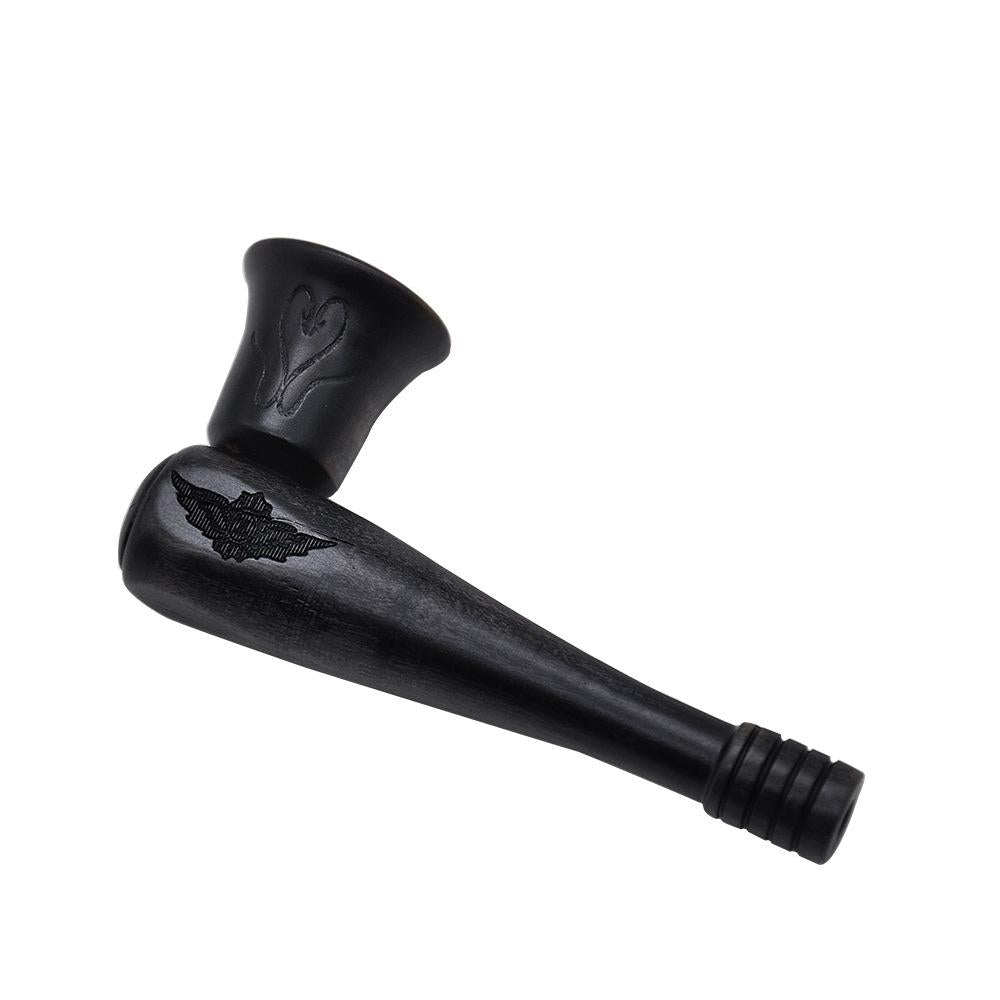Black Engraving Wooden Pipe