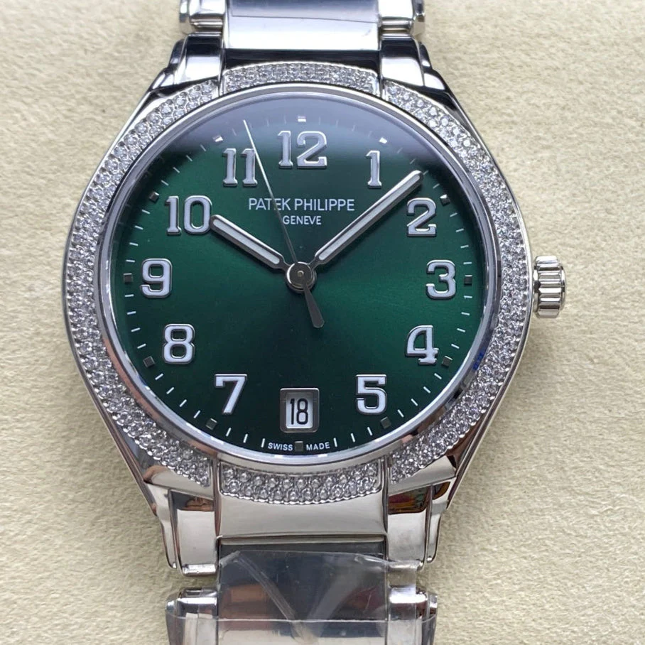 PATEK Twenty-Four 36mm Silver Dark Green Diamond