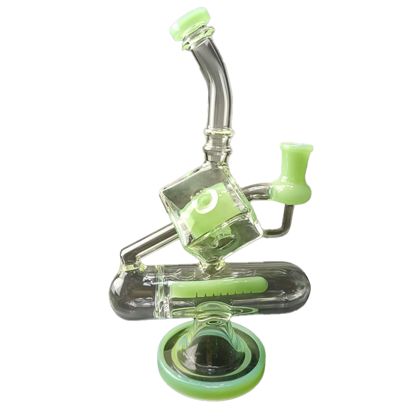 9 Cube Glass Recycler Dab Rig