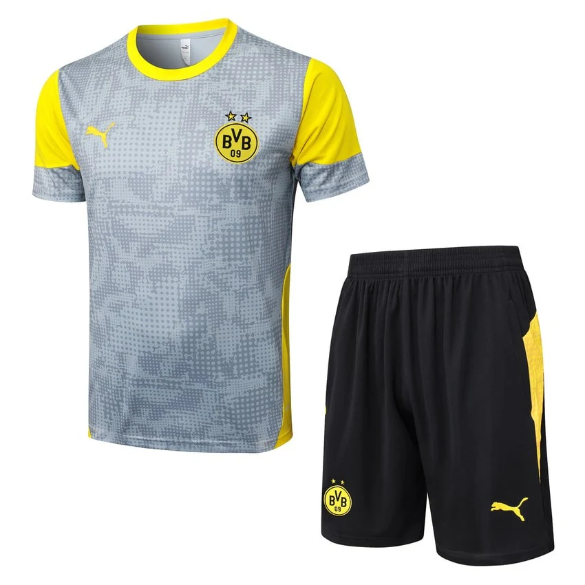 BVB Dortmund Jersey Shorts Set Men 2025 2026 Grey