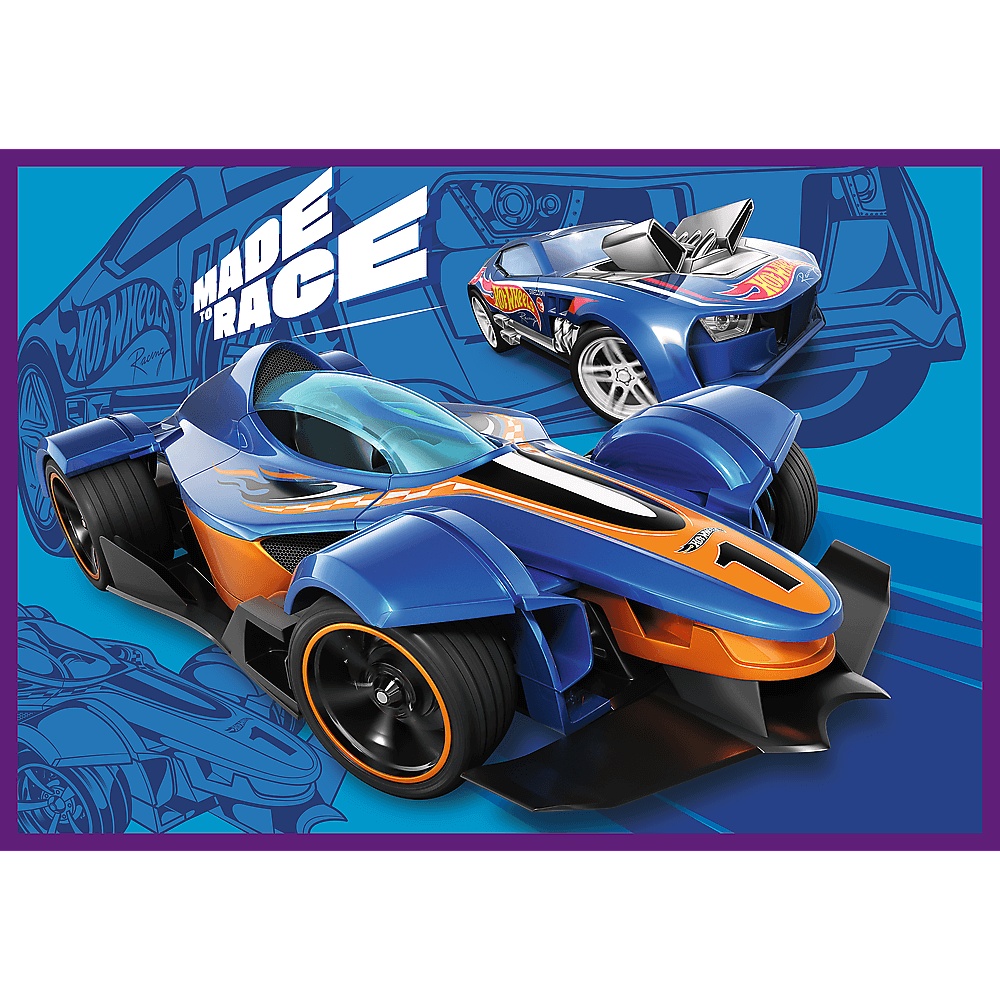 Puzzle Hot Wheels 4 X 250 El. Wyścigowe Auta