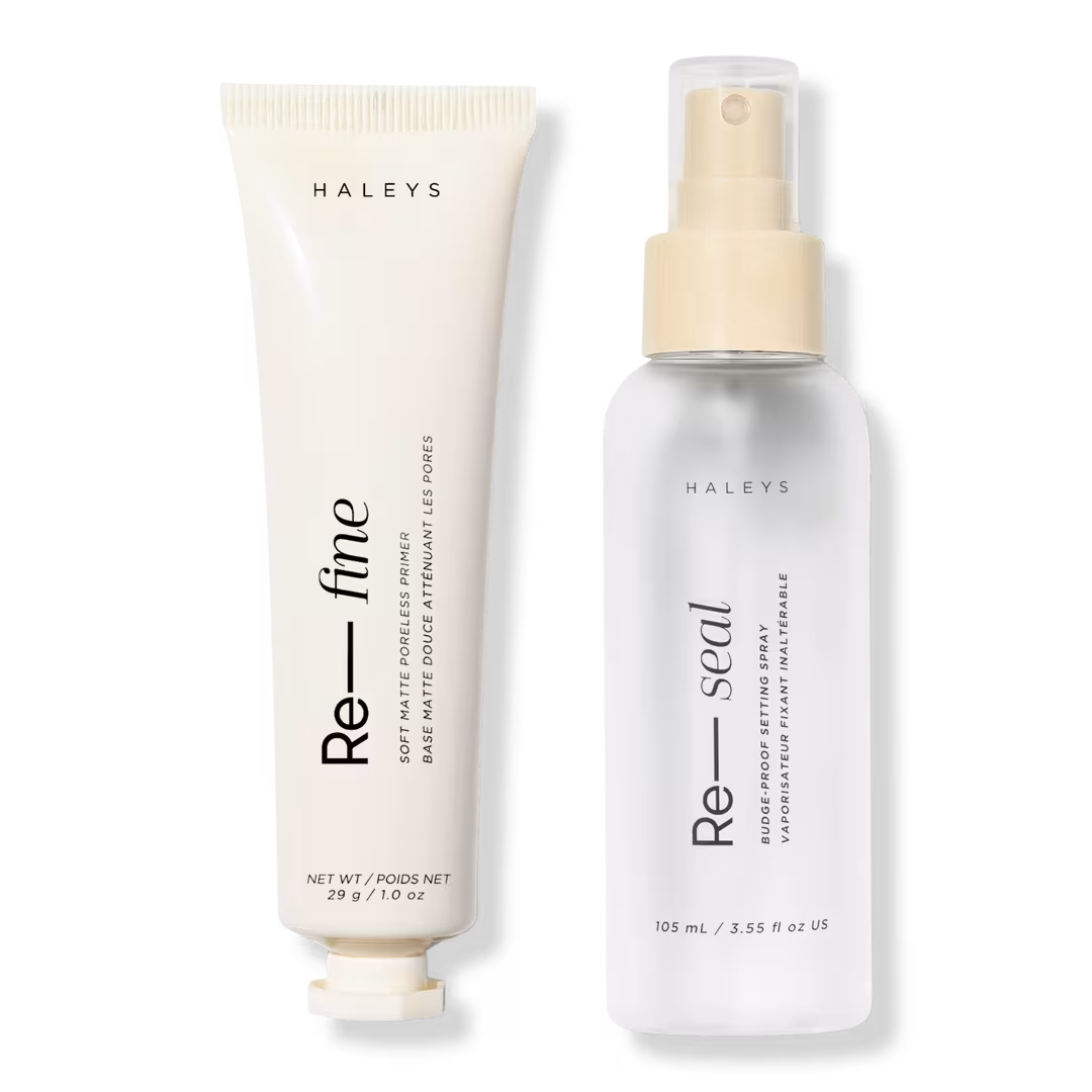 HALEYS Beauty  Pore-Blurring Primer + Mattifying Setting Spray Duo