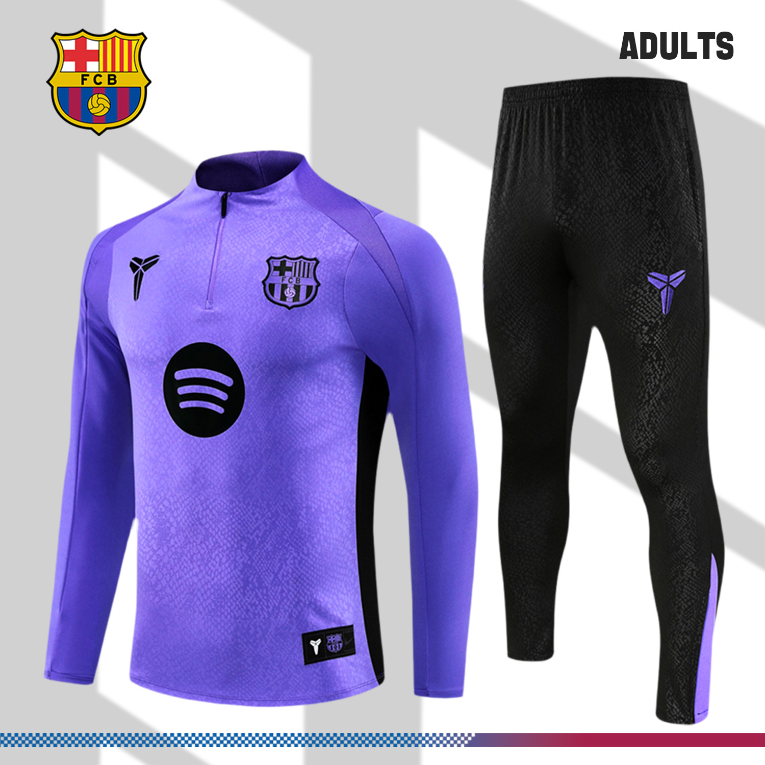 2025/2026 Barcelona Adults Half-Zip Training Kits (Adults Kit)