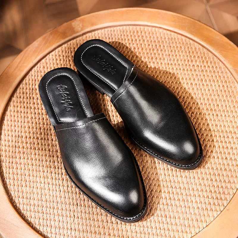 Washed Tire Cowhide Muller Shoes
