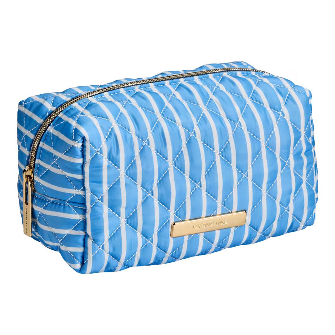 Tartan + Twine  Large Blue Pinstripe Loaf Bag