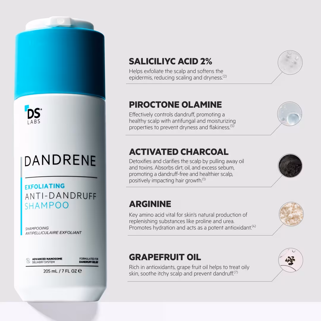 DS Laboratories  Dandrene Exfoliating Anti-Dandruff Shampoo