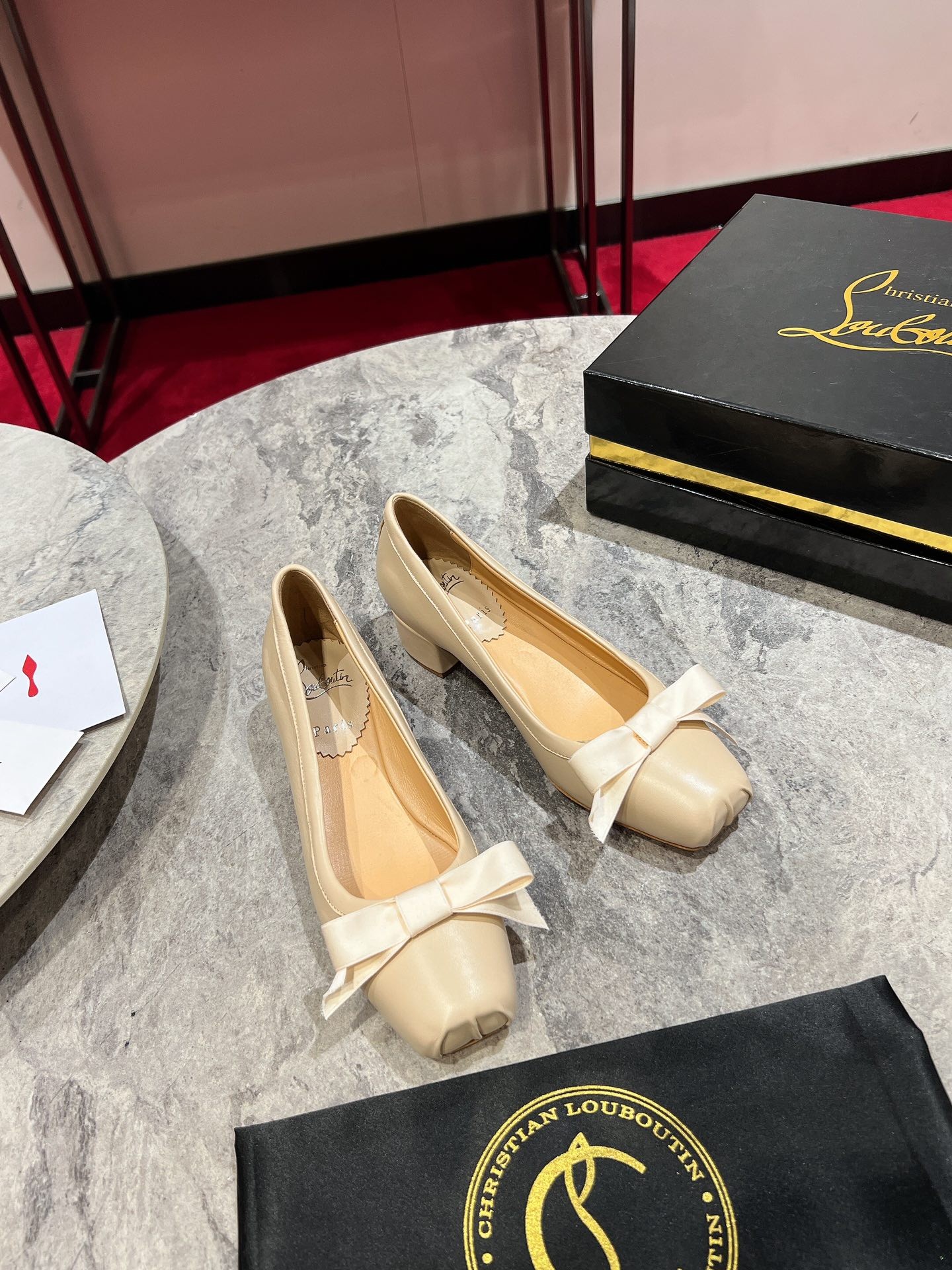 Christian Louboutin Mamaflirt 30 bow-detail leather pumps