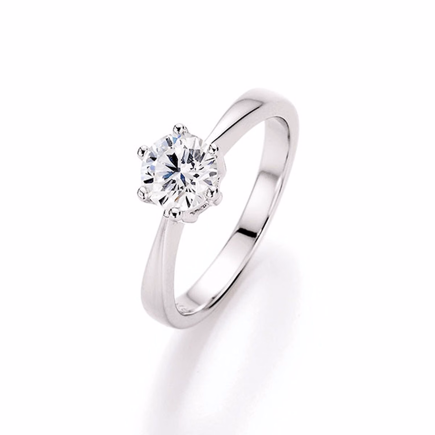 Ring funkelnd mit Zirkonia Stein, Antragsring, Silber 925