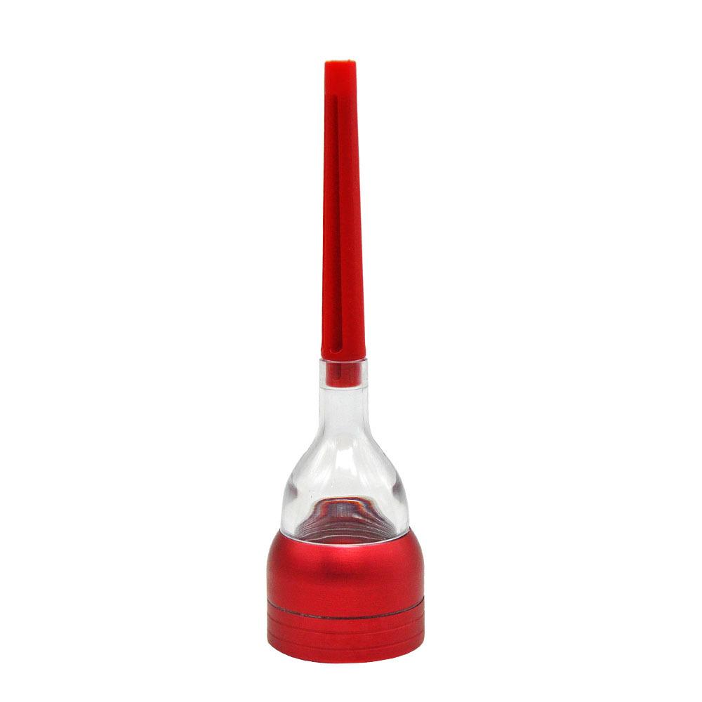 Aluminium Funnel 3 Layer Herb Grinder W/Roll Tube For Pre-Roll Cones (4 Colors)