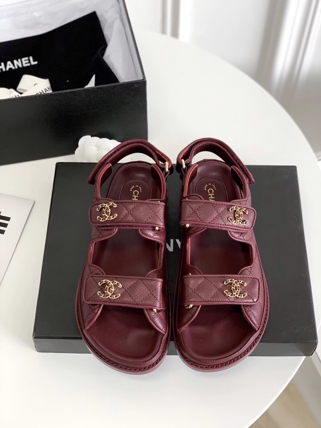 Chanel flat sandals