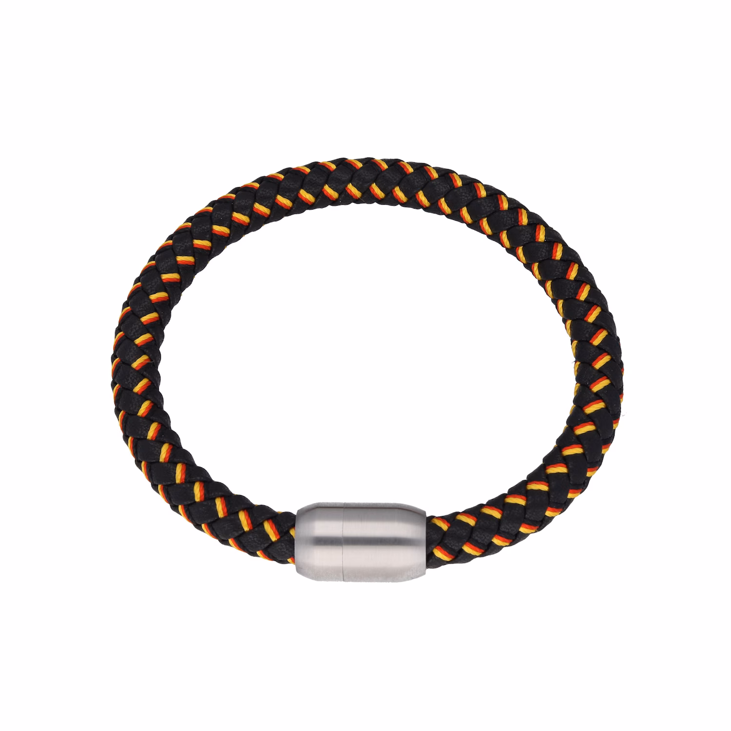 Armband schwarz, geflochten, in Deutschland-Optik mit Magnetverschluß
