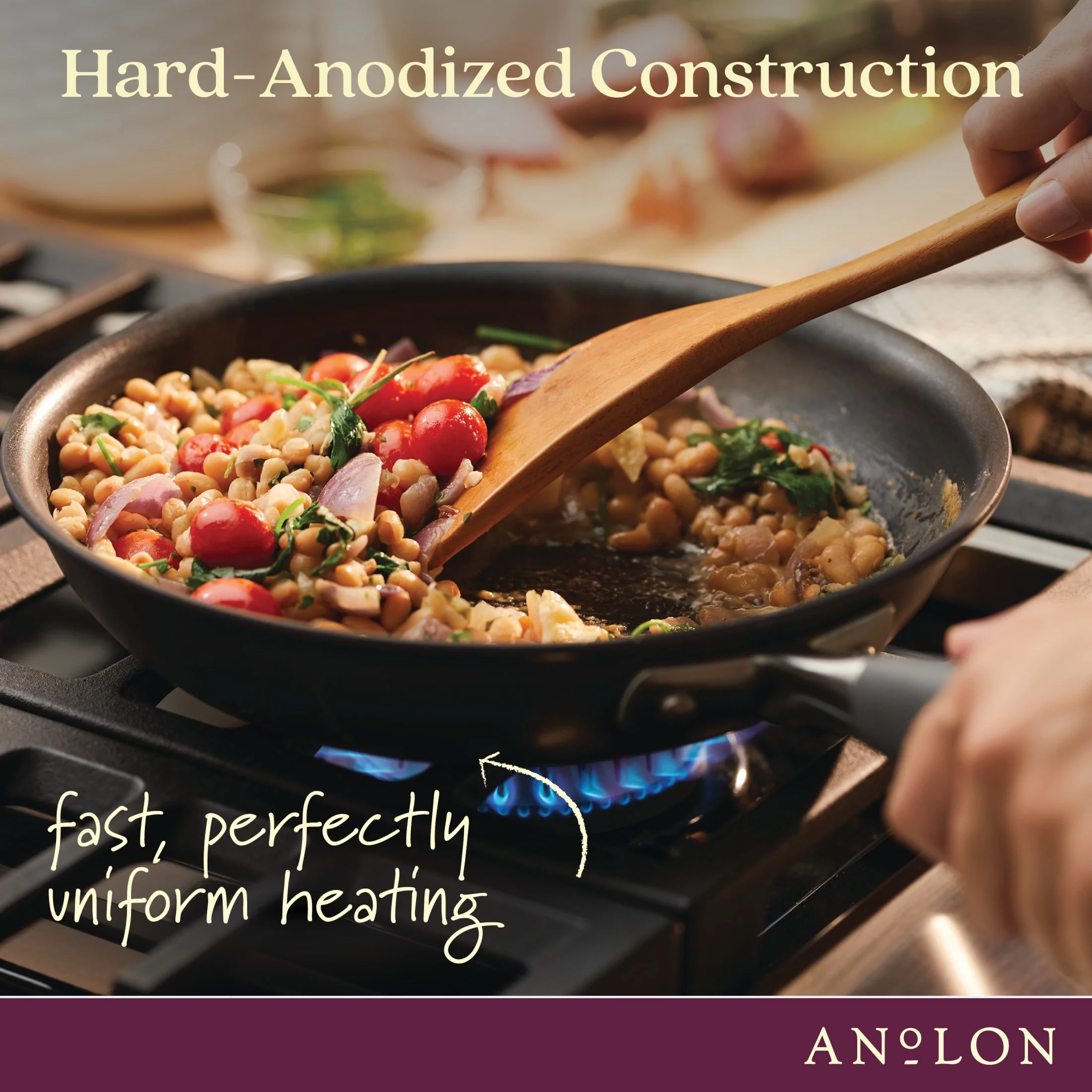 Anolon Advanced Home 11 Piece Hard-Anodized Nonstick Cookware Set, Moonstone