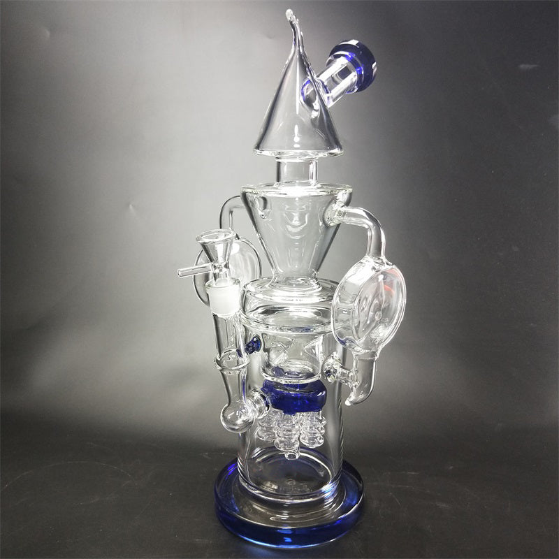 15 Triangle Recycler Glass Bong