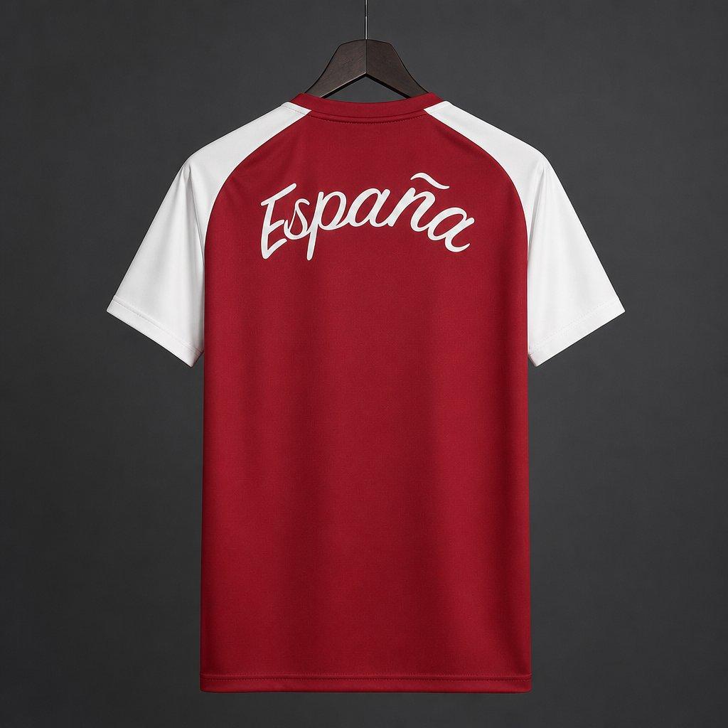2026/2027 Spain Pre-Match Away Red&White  Football Shirt (Fan version)