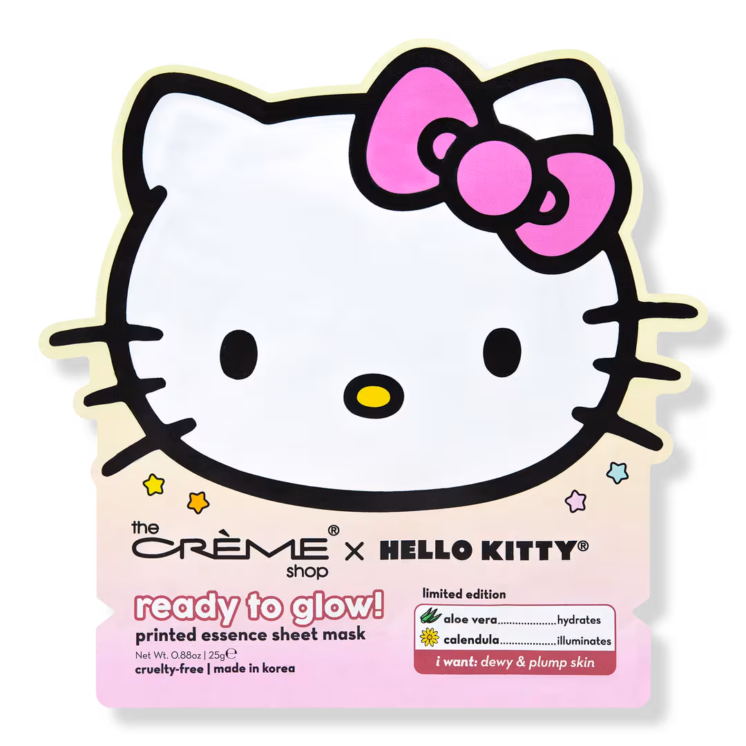 The Crème Shop  Hello Kitty Ready to Glow! Printed Essence Sheet Mask