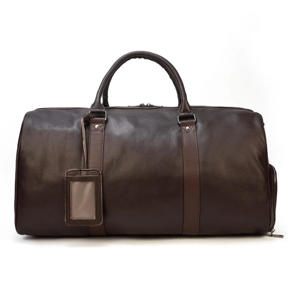 Zee Leather - Large Luggage/ Travel made of Cowhide Genuine Leather Travel Duffle Bag