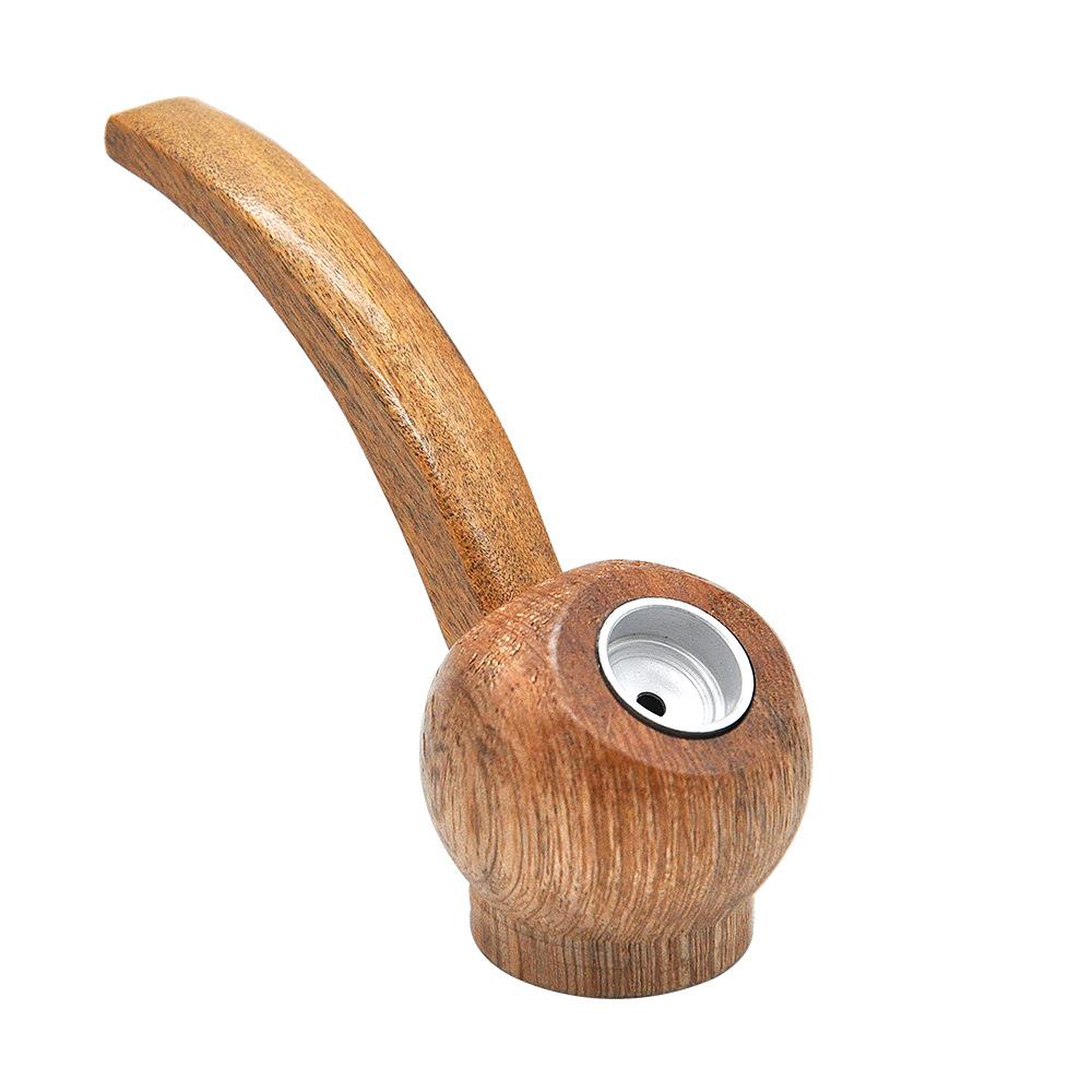 Curved Handle Wooden Pipe