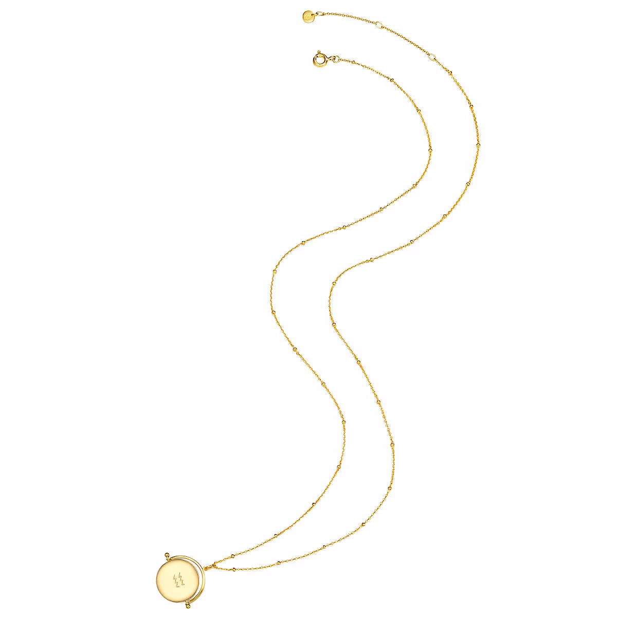 Halskette Sternzeichen Wassermann Sterling Silber Zirkonia in Gelbgold