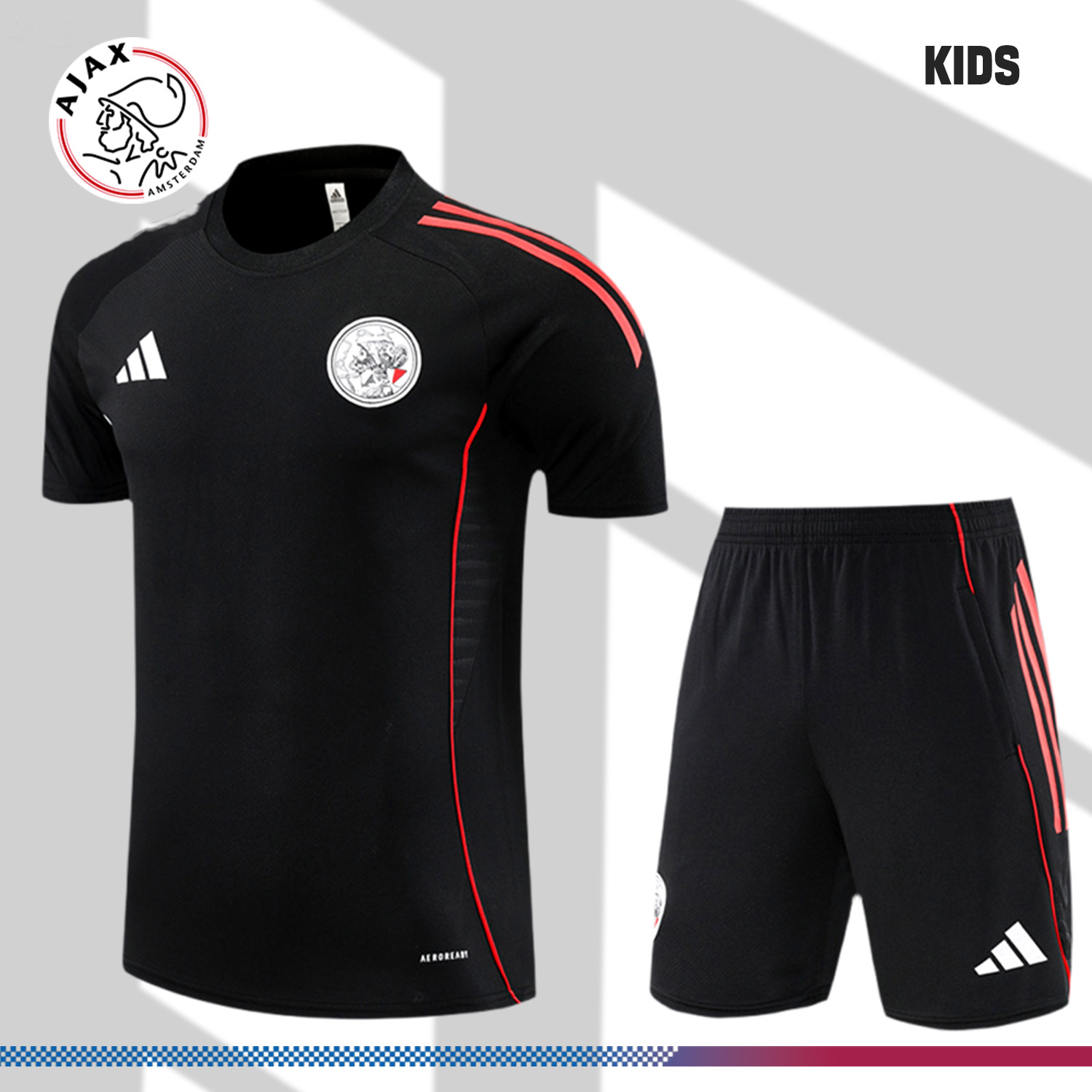 2025/2026 Ajax Kids Short-Sleeve Training Kits (Kids kit)