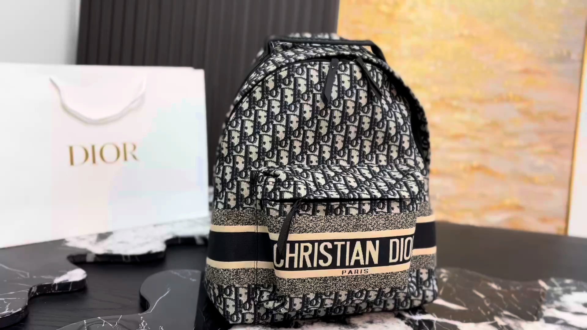Dior Canvas Backpack