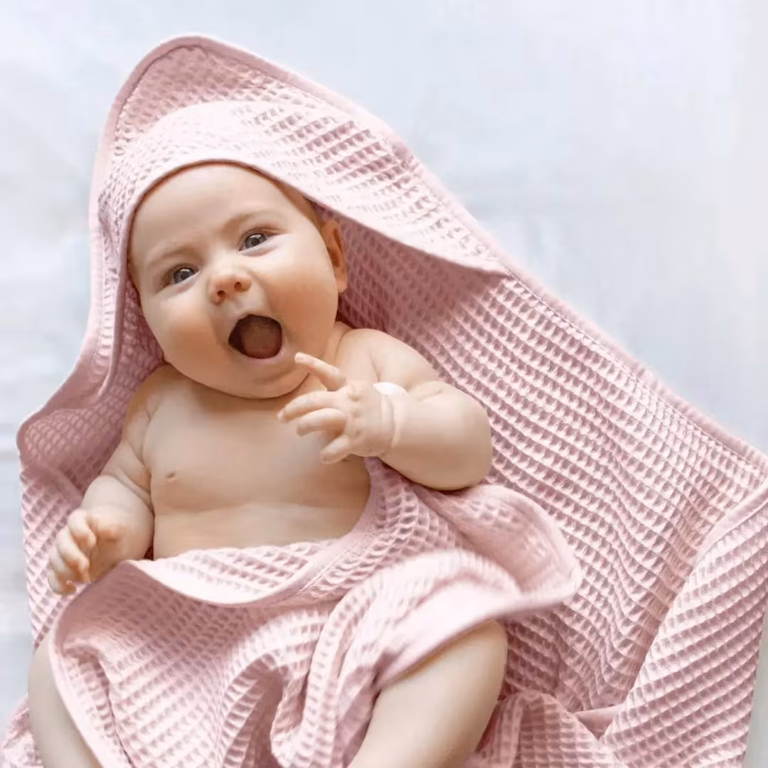 Ettitude  CleanBamboo Waffle Hooded Baby Towel