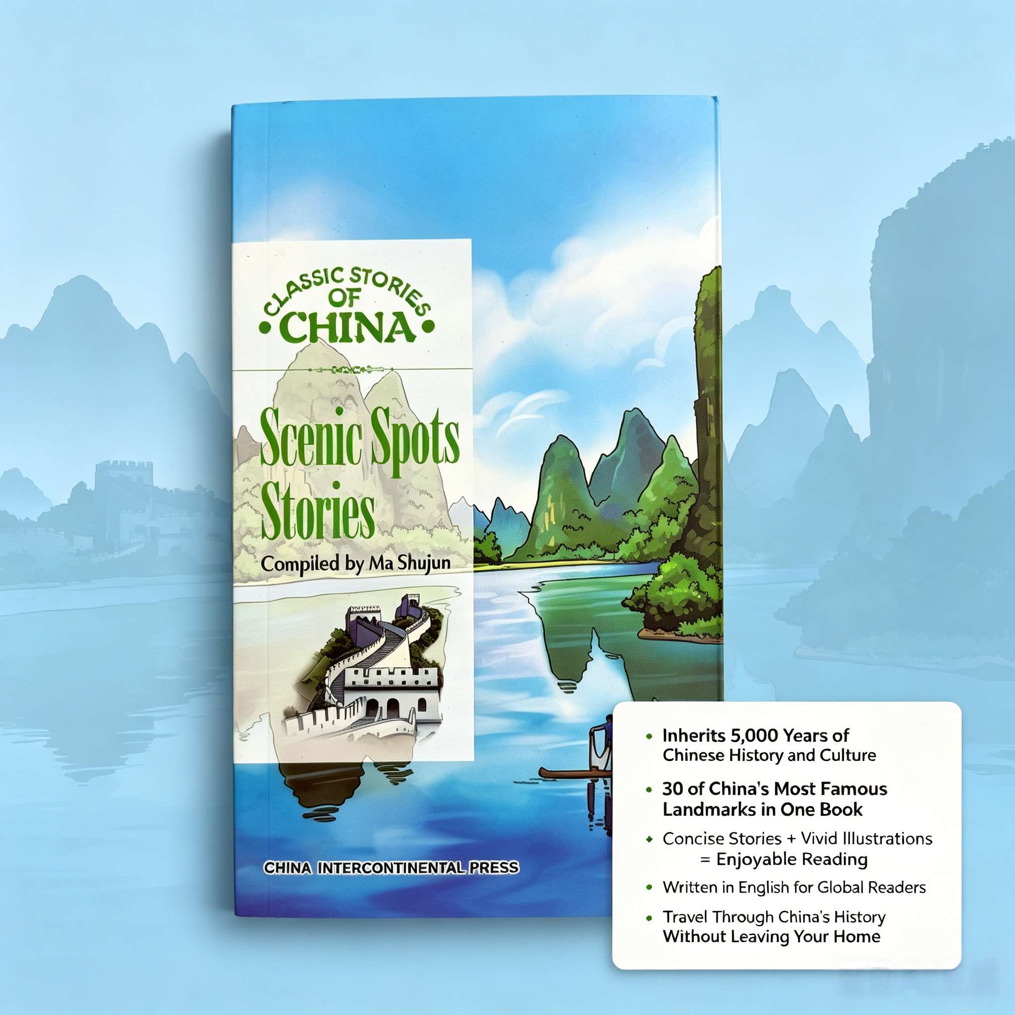 Scenic Spots Stories (Classic Stories of China) – English Edition: 30 Legendary Tales of the Great Wall, Forbidden City, Terracotta Warriors, and More | Chinese Culture, History & Mythology Book