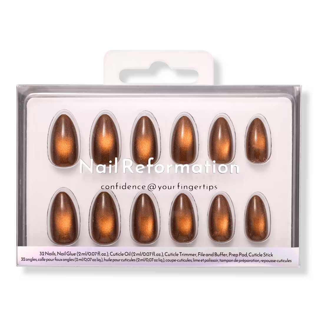 Nail Reformation  Brown Velour Press On Nails