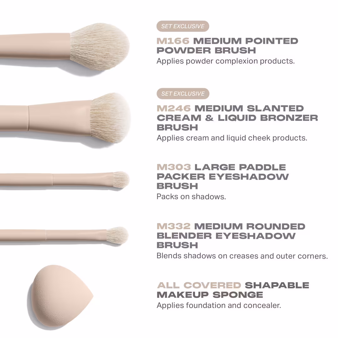 Morphe  Oat Latte 5-Piece Face & Eye Brush Set