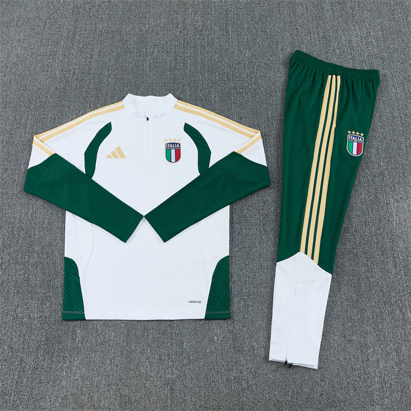 Adult/Kids 2026/2027 Italy Half-Pull Training Football Shirt