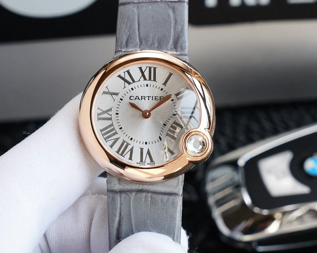 Cartier Watch BALLON BLANC 33MM AUTOMATIC ROSE GOLD ARABIC NUMERALS