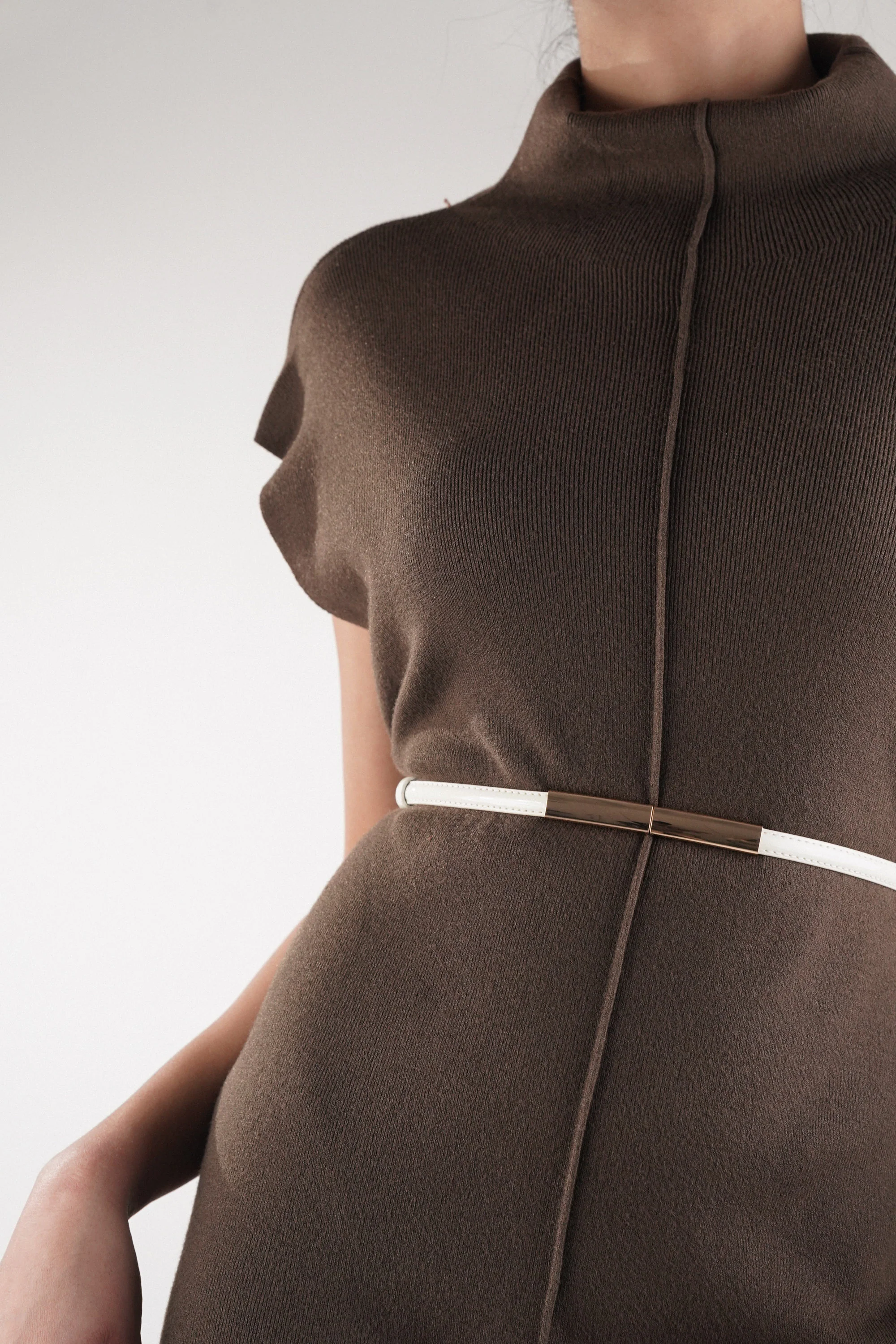 White Golden Clasp Belt