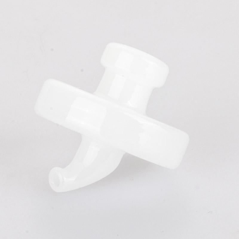 White Disc Glass Carb Cap