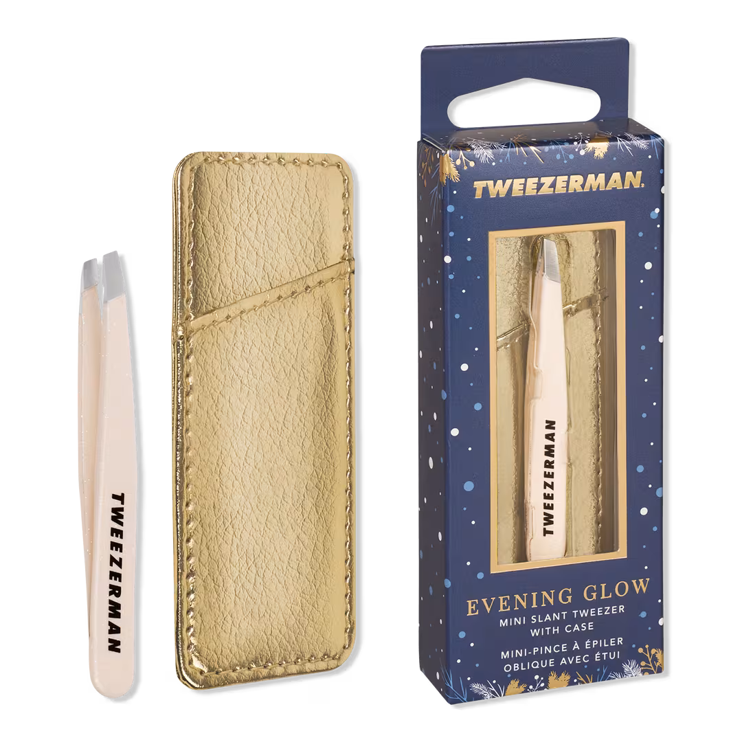 Tweezerman  Evening Glow Mini Slant Tweezer with Case