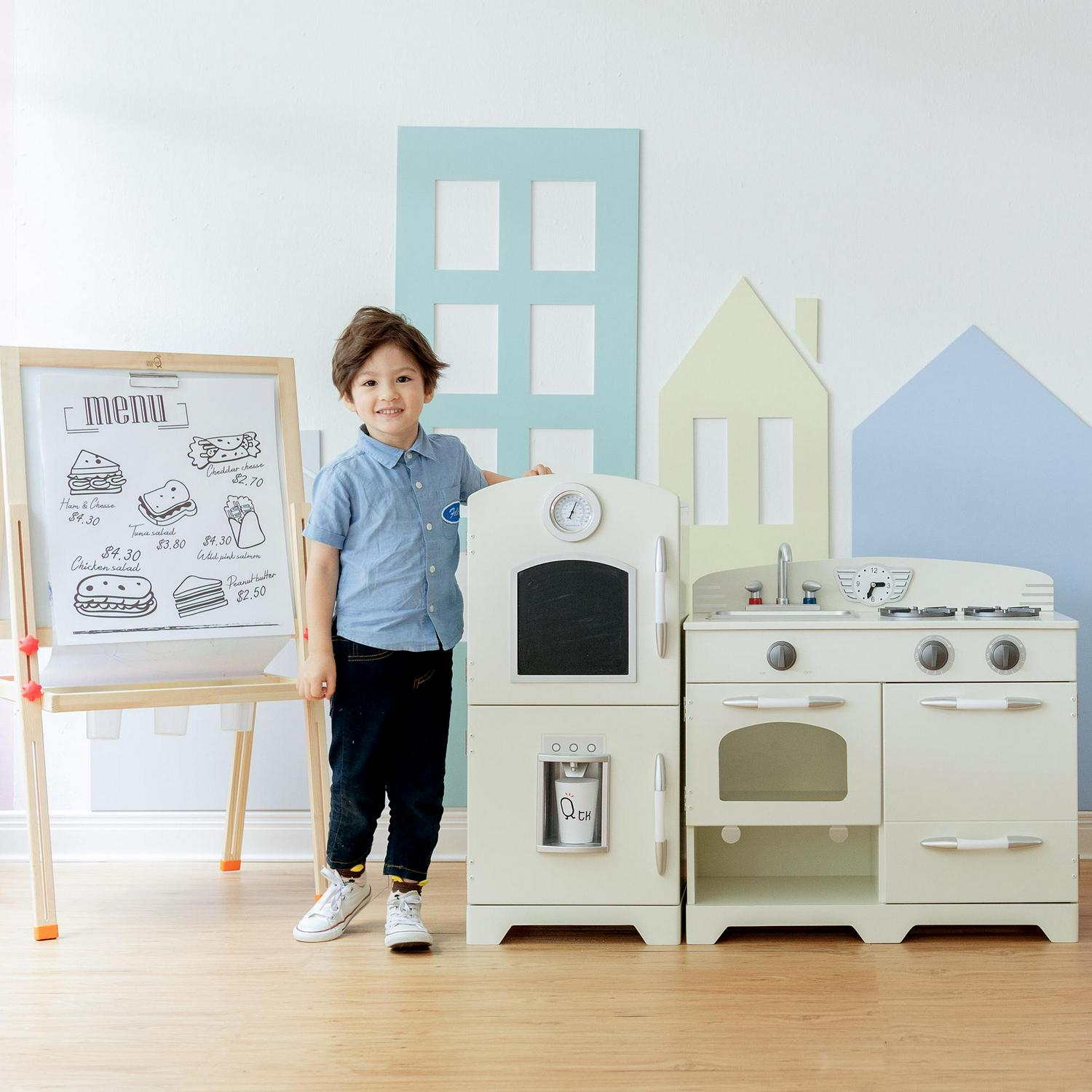 Teamson Kids Little Chef Fairfield Wooden Play Kitchen. Off-White