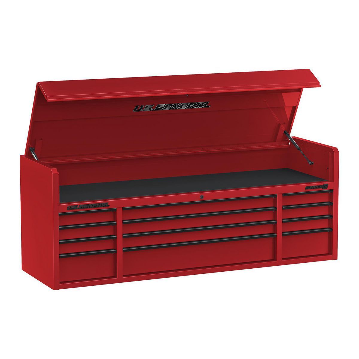 U.S. GENERAL 72 in. x 22 in. Triple Bank Top Chest, Series 3, Red