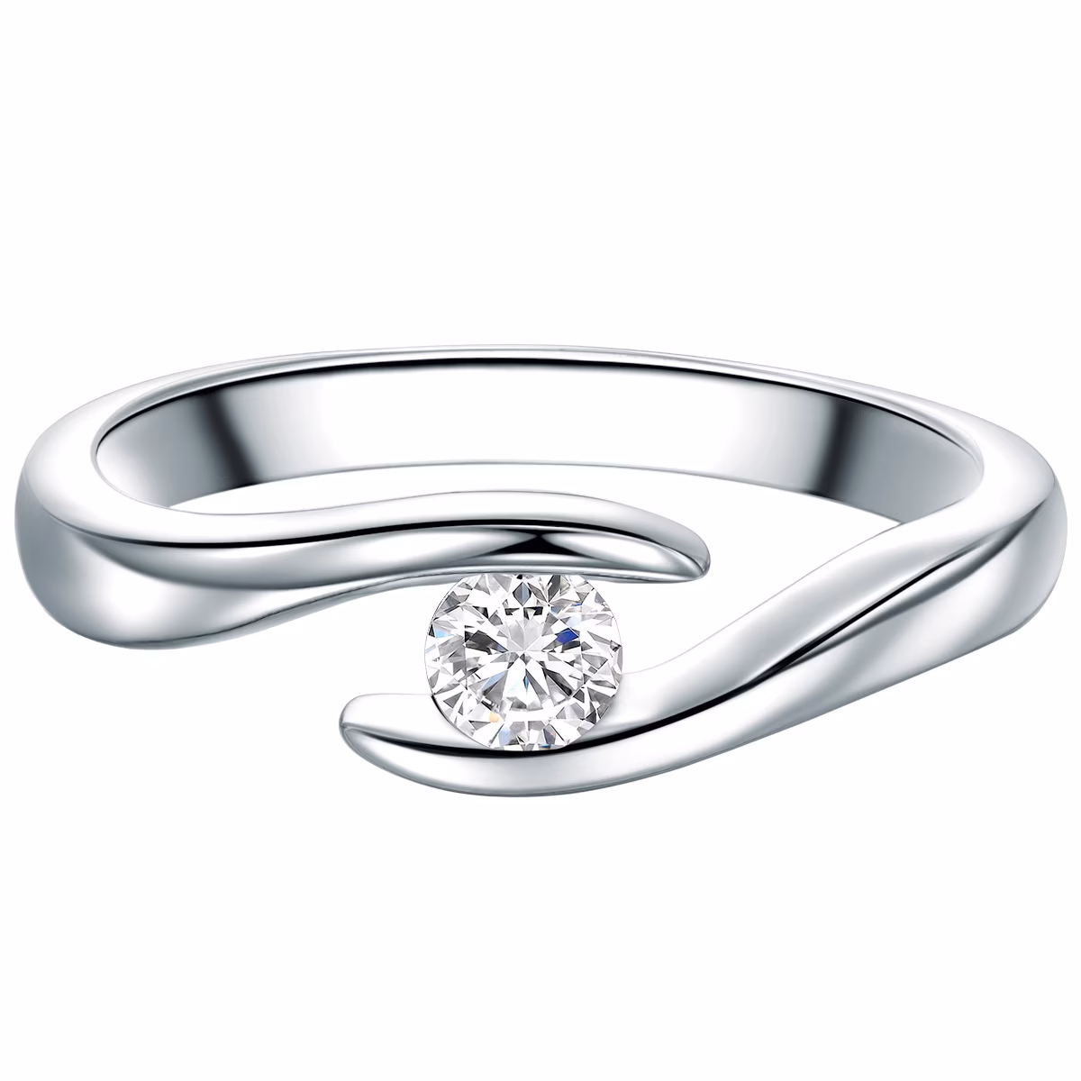 Ring aus Sterling Silber in Silber mit Zirkonia
