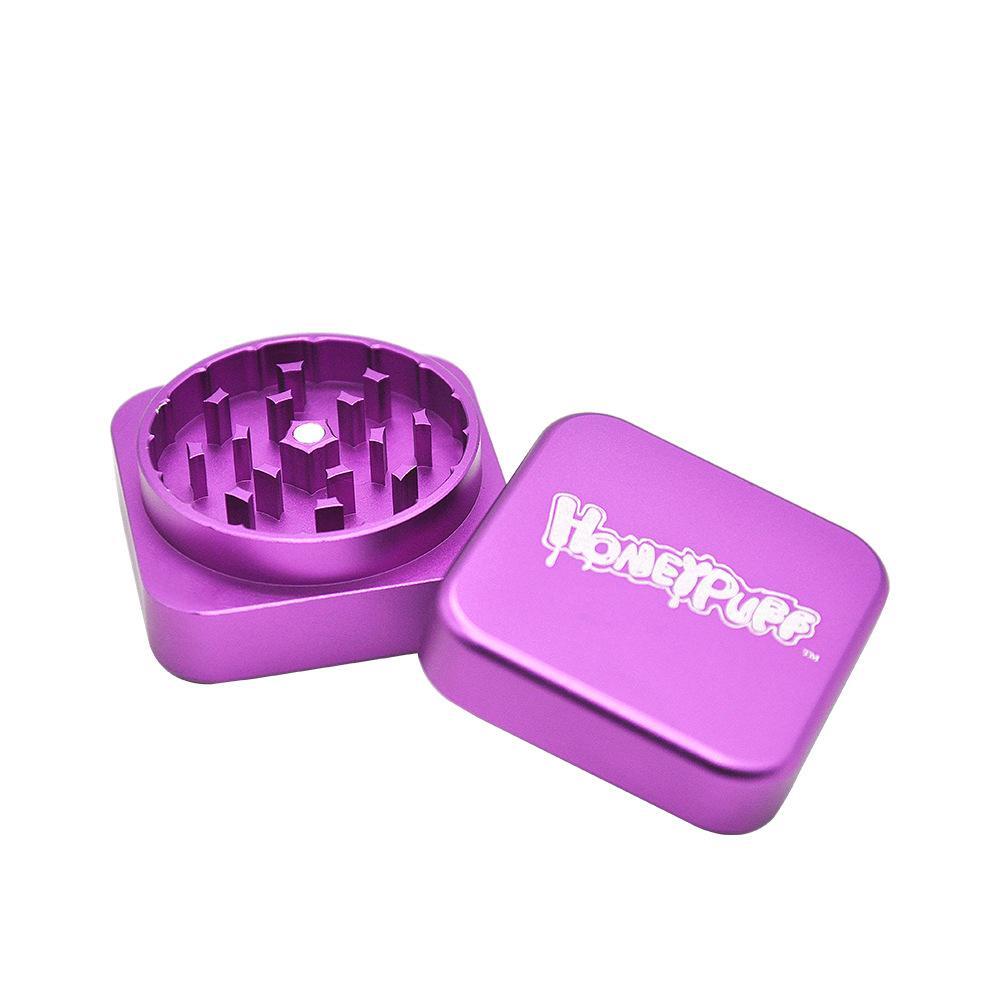 Honeypuff Square Novelty Herb Grinder 2 Layer 47MM (2 Color)