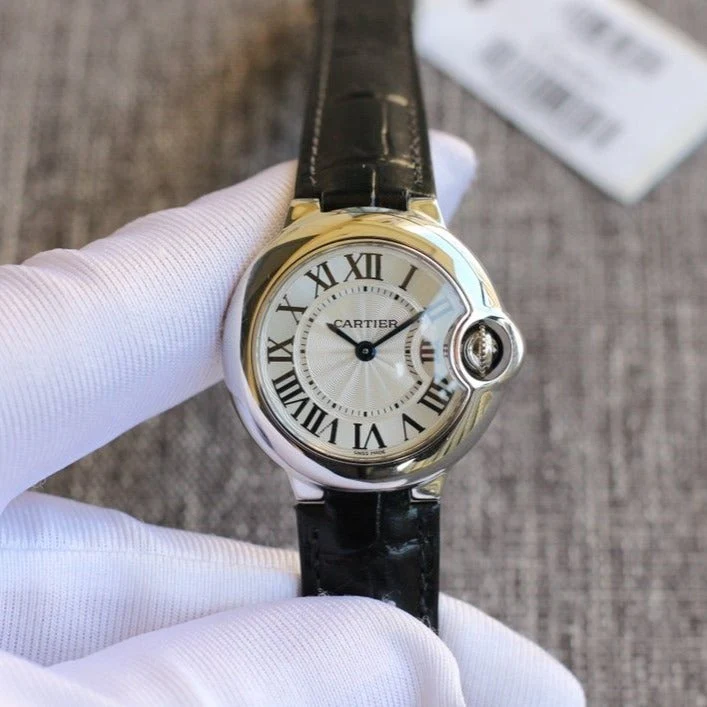 Cartier Watch BALLON BLEU 28MM QUARTZ BLACK LEATHER