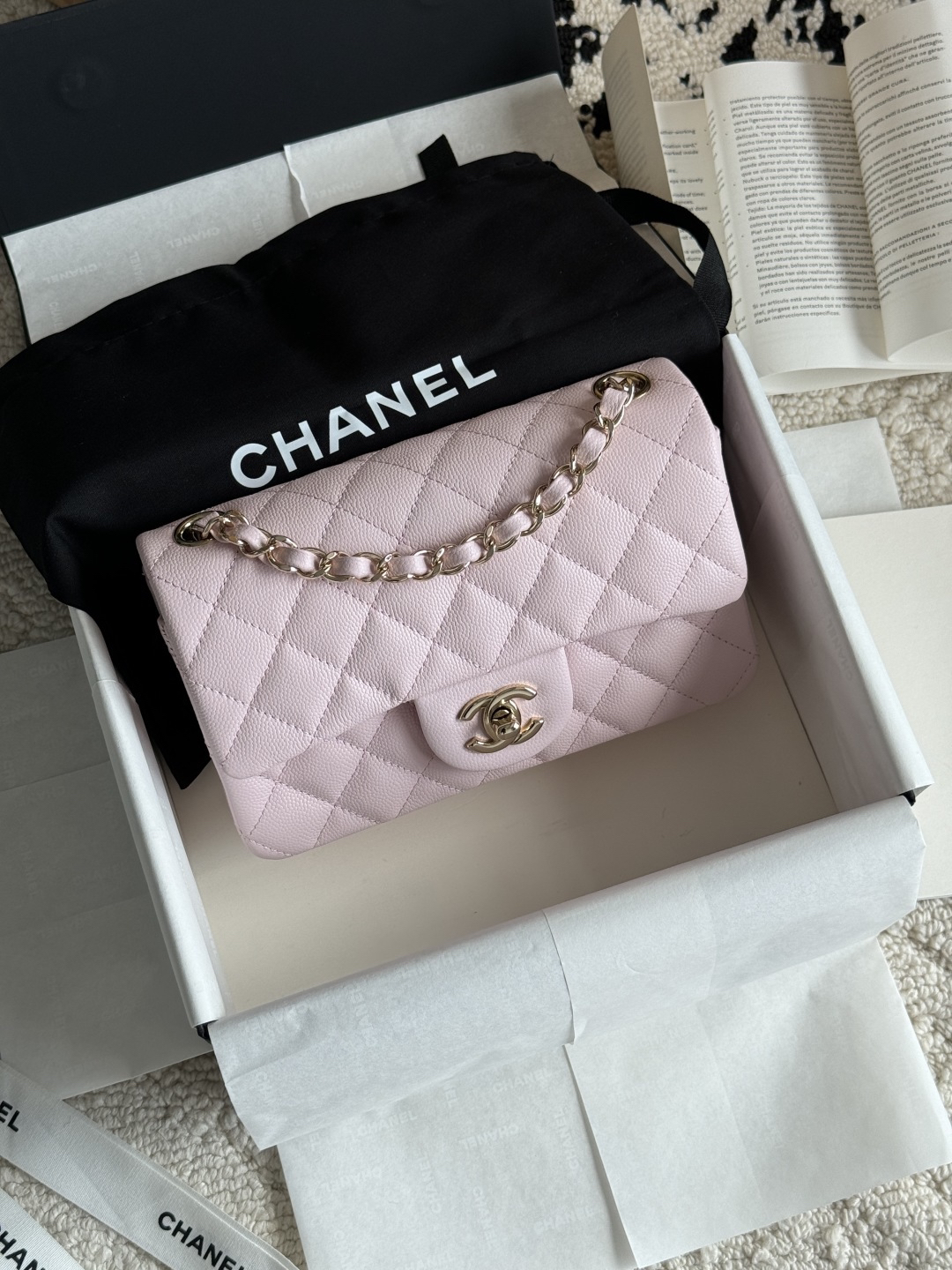 Chanel CF Caviar-Patterned Bag higher version