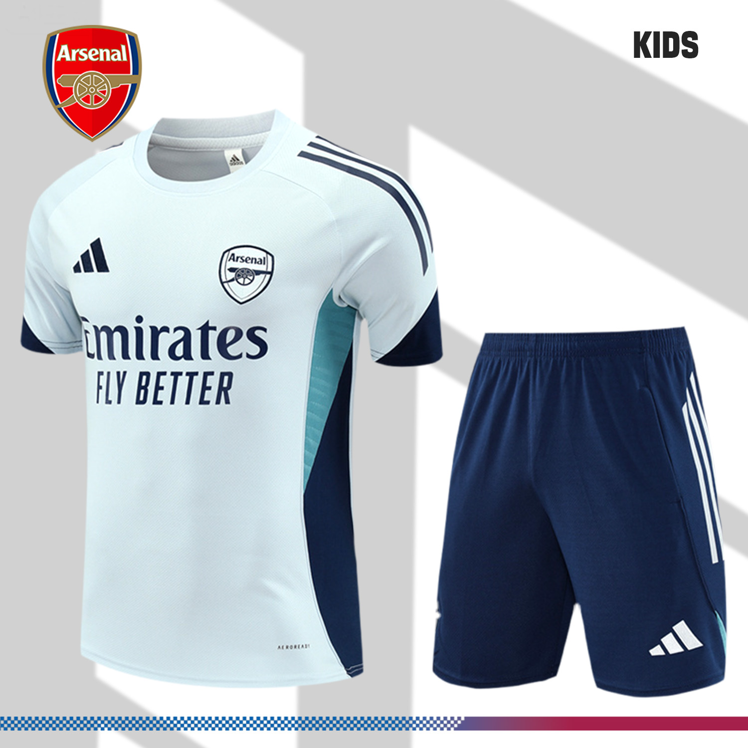 2025/2026 Arsenal Kids Short-Sleeve Training Kits (Kids Kit)