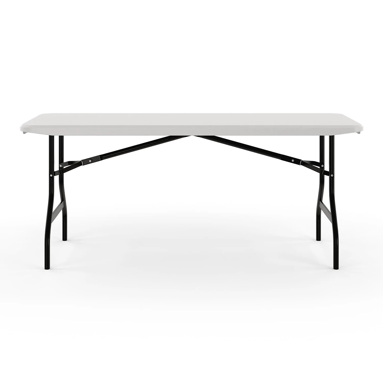 Staples 6' x 29.5" Heavy Duty Plastic Folding Table White Granite (62109)