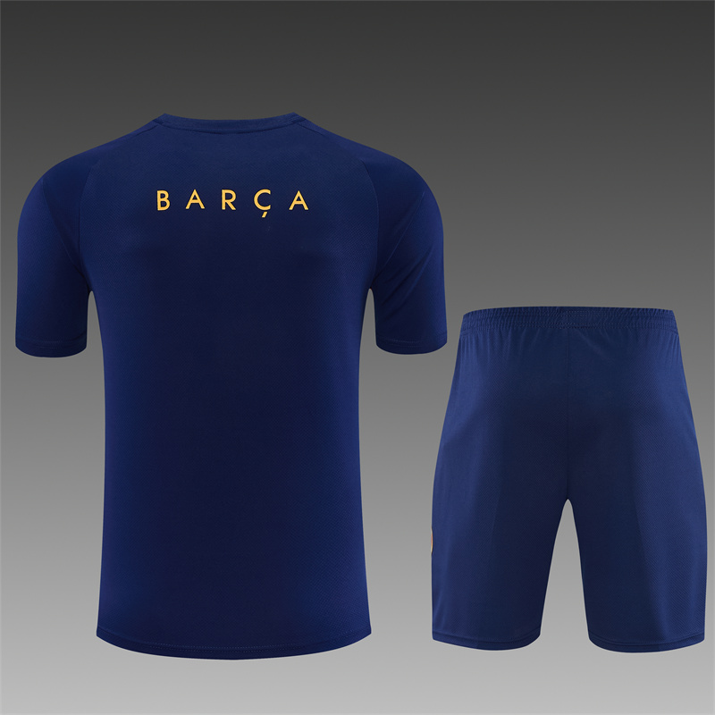 2026/2027 Barcelona Short sleevedtraining clothes (Adult Kids Kit)