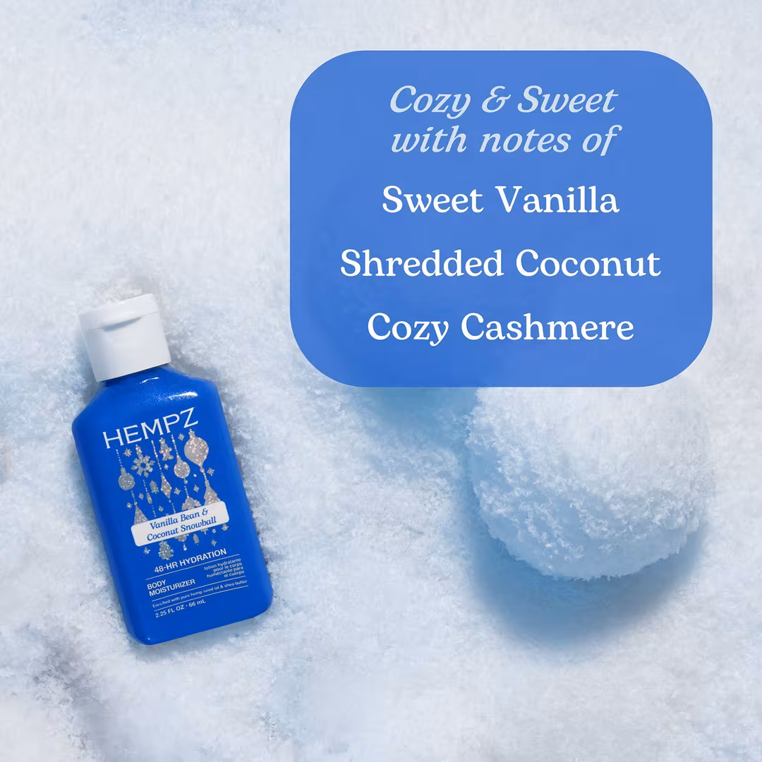 Hempz  Limited Edition Vanilla Bean & Coconut Snowball Body Moisturizer