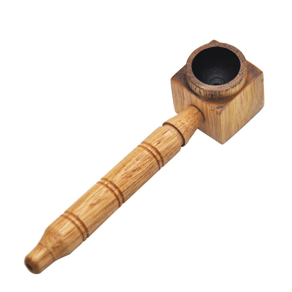 Square Smoking Wooden Pipe