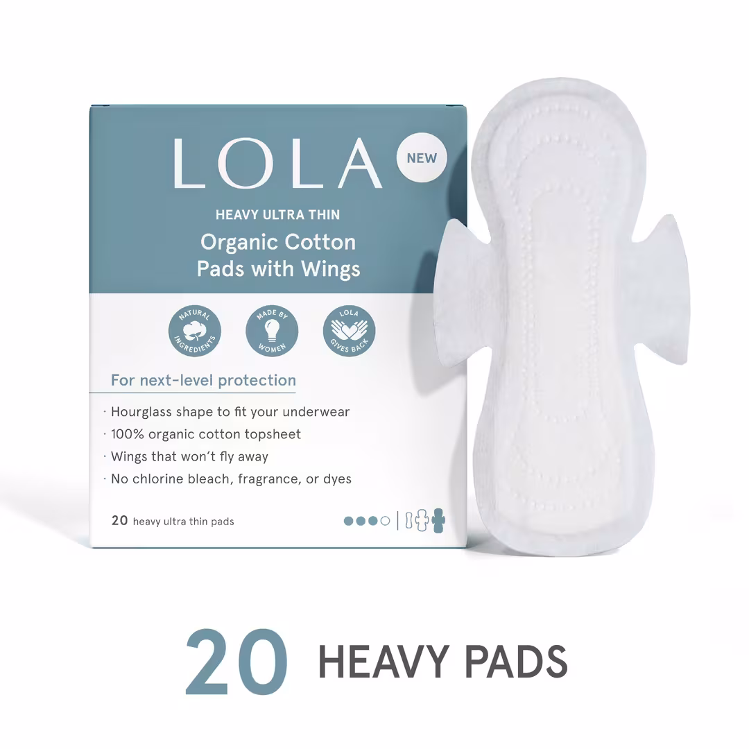 LOLA  Heavy Organic Cotton Pads W/ Wings