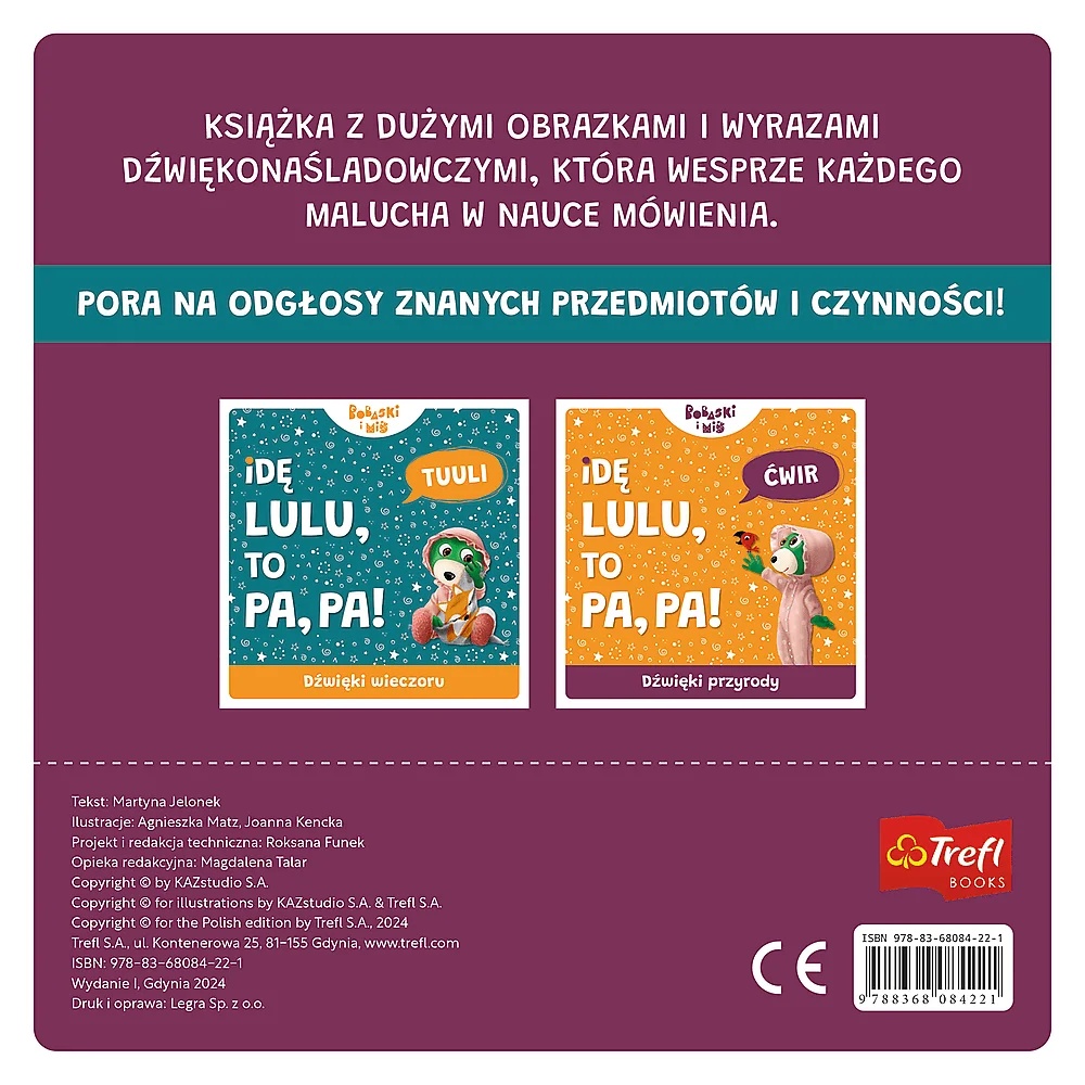 Książka Bobaski I Miś, Idę Lulu To Pa, Pa! Odgłosy W Domu